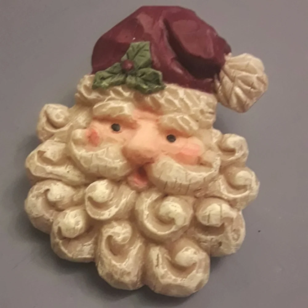 Santa Pin Lapel Pin Santa Clause Vintage Holiday Christmas Gift
